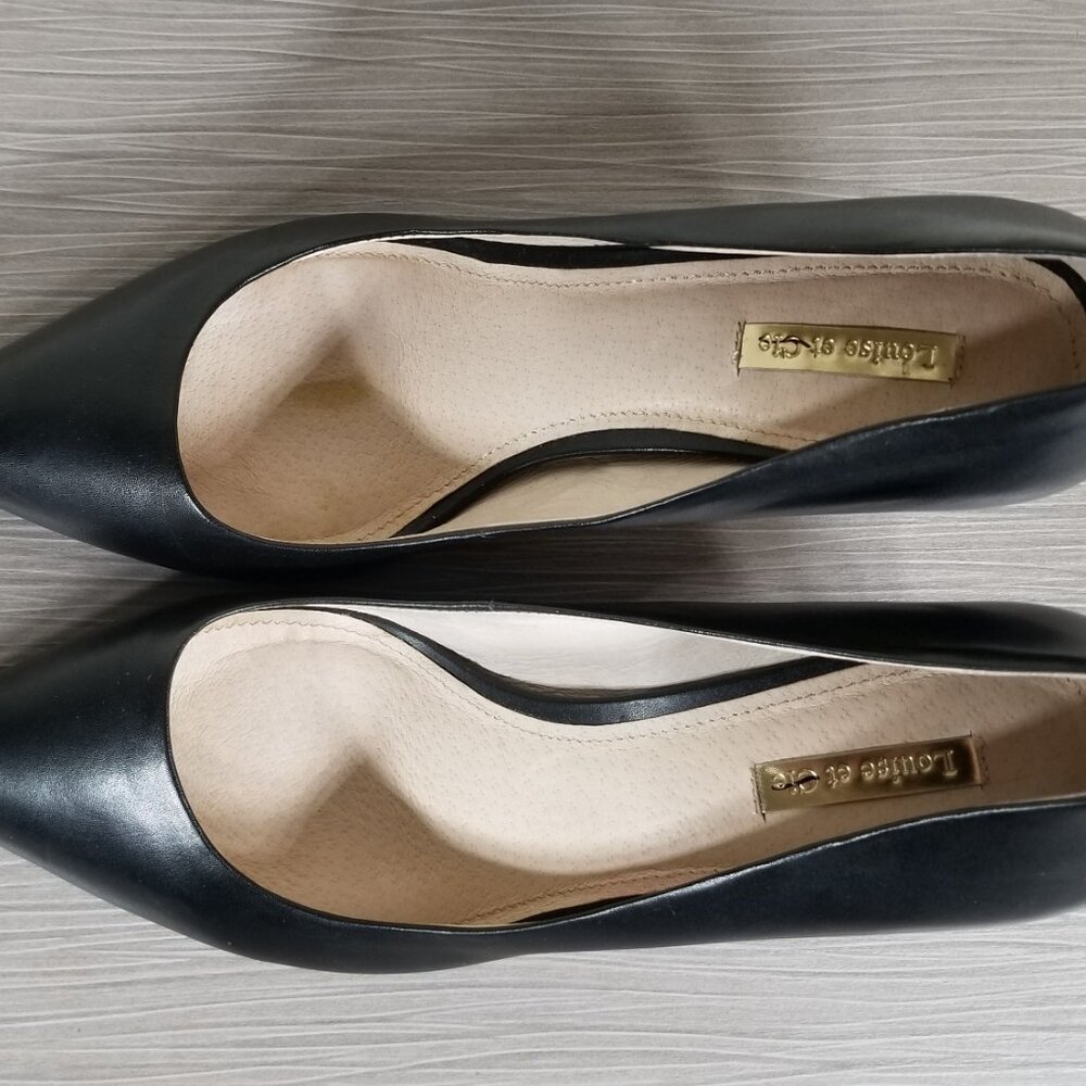 Louise et Cie Jordyna Pointed Toe Pump, Black Leather, Womens Size 11 M / 43 - Picture 10 of 12